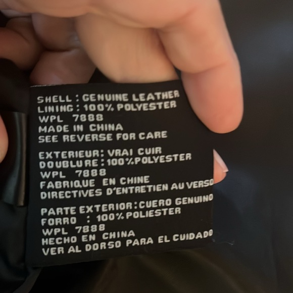 Michael Kors real leather jacket size large - Picture 3 of 3